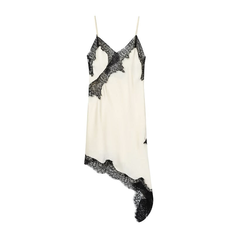 Lace Satin Slip Dress