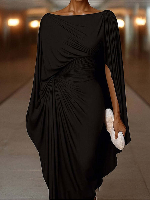 Elegant Pleated Evening Dress