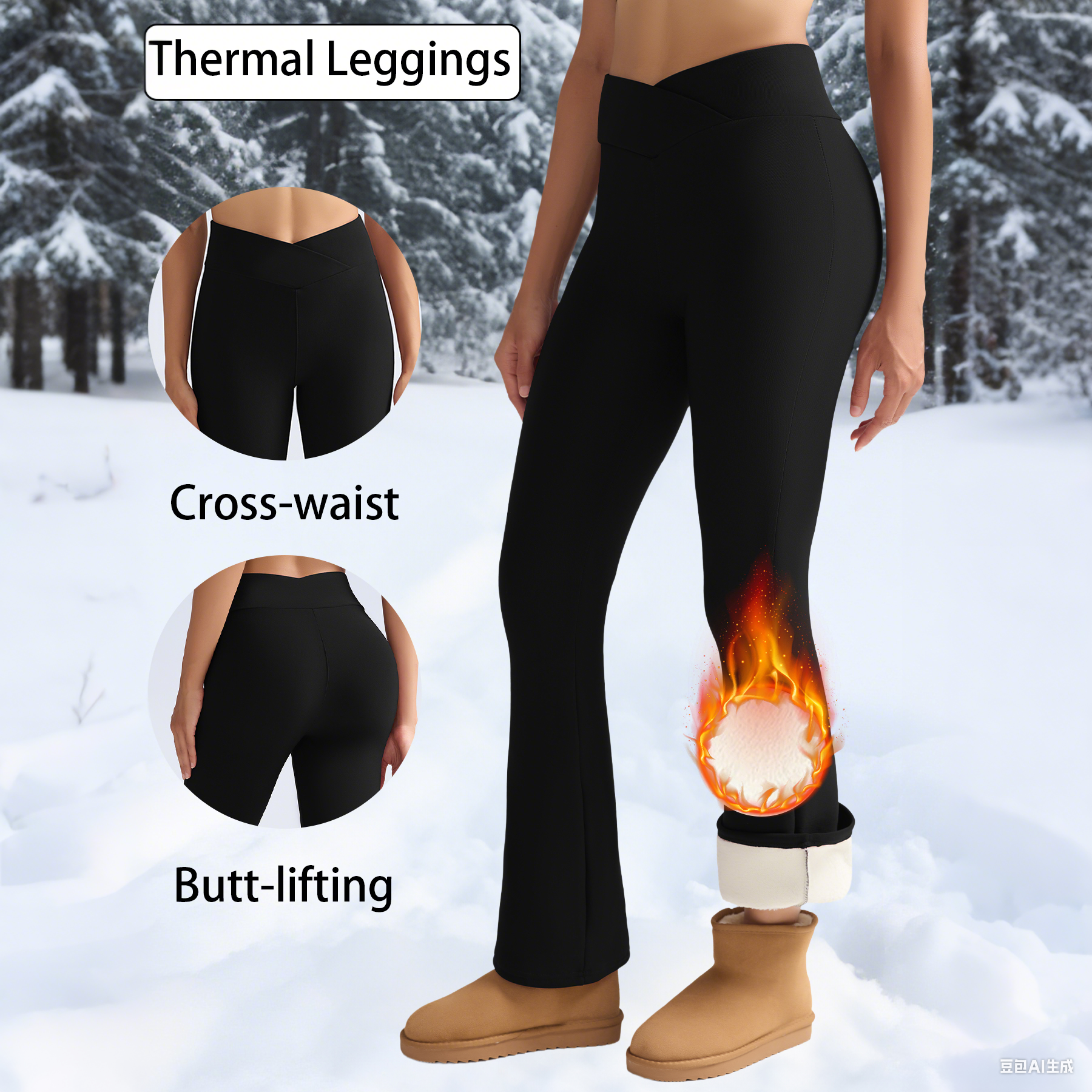 Women’s Fleece Lined Flared Leggings