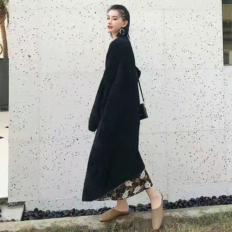 White Long Knitted Cardigan